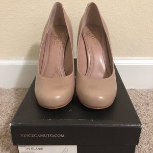 Sz 7.5 Vince Camuto VV-Elaine beige heels